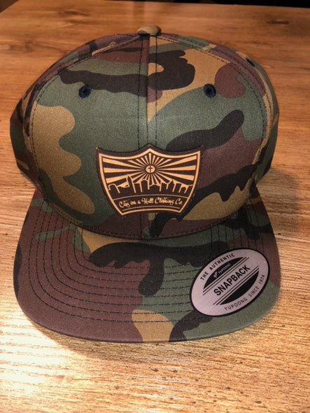 City on a Hill Clothing Co. Laser-engraved Leather Patch Hat